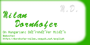 milan dornhofer business card